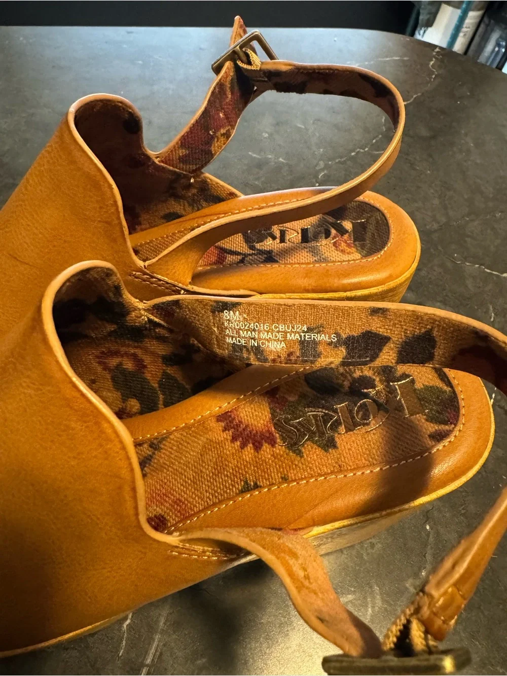 Women’s Tan Platform Slingback Clogs